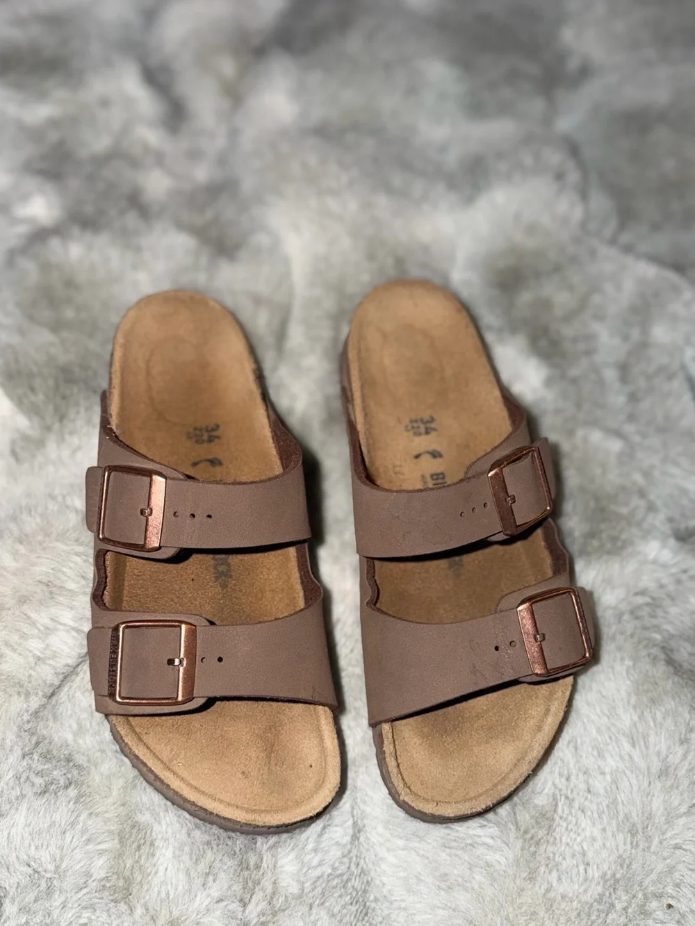 Birkenstock Arizona Mocha Kids US Sz 3-3.5 - EU34 Mocha Sandals Excellent Cond.